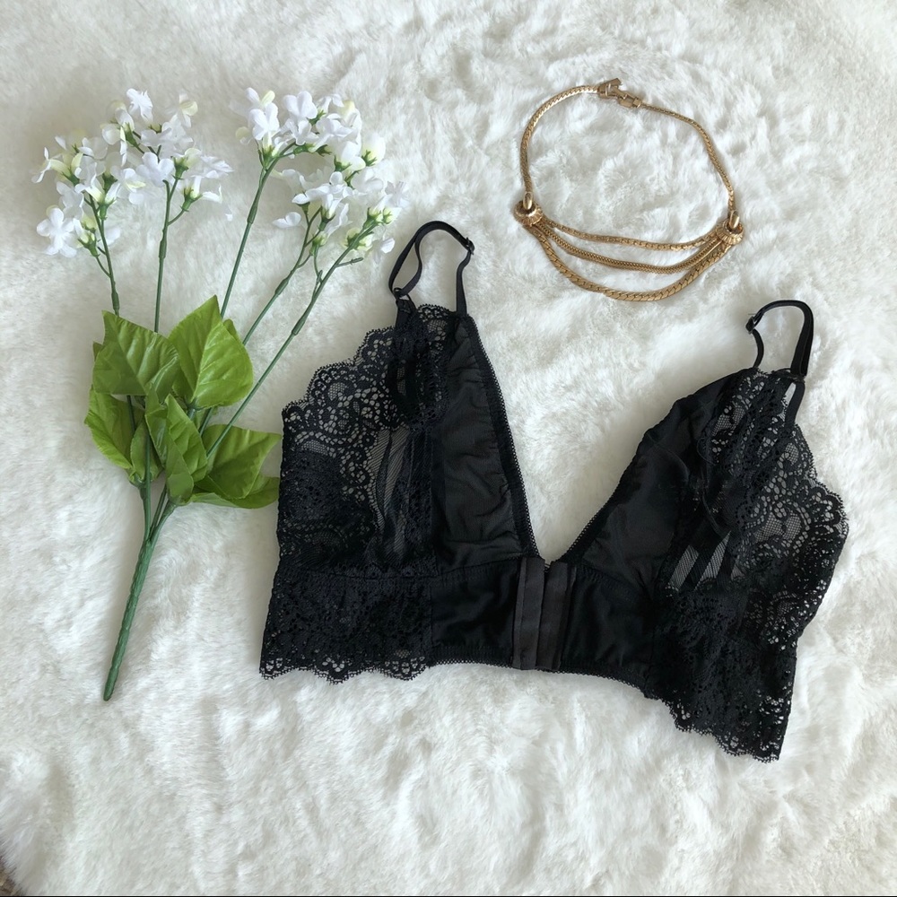 Nasty Gal Black Lace Bralette - Brand New!